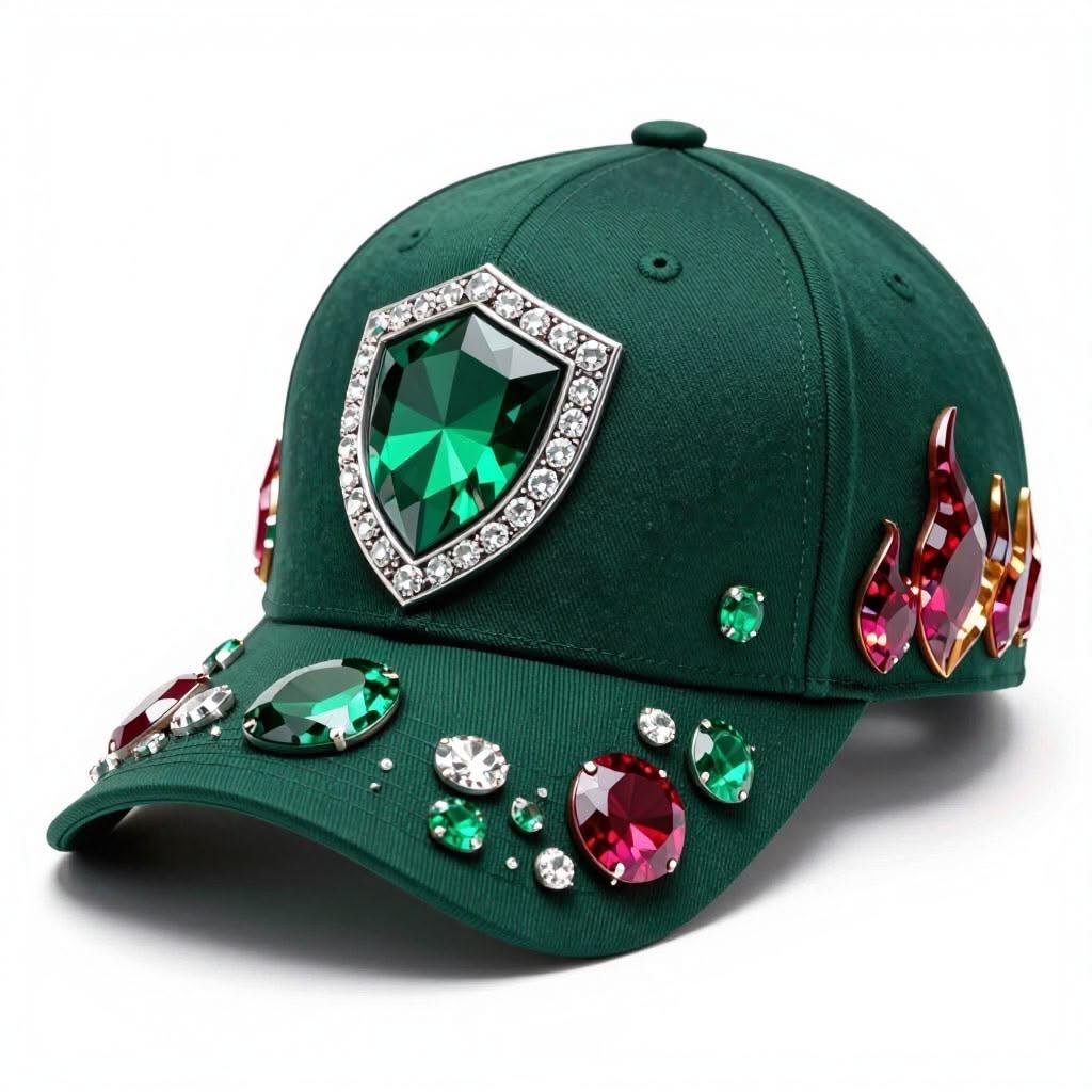Green Crystal Emblem Cap