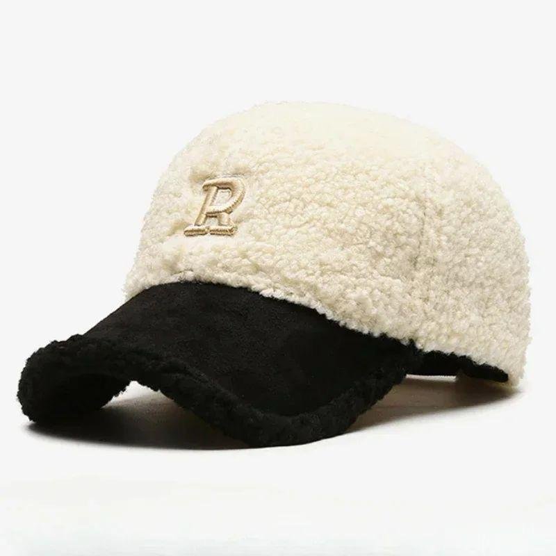 Sherpa Fleece Baseball Cap (Cream/Black)